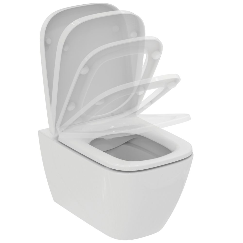 Vas wc suspendat rimless plus Ideal Standard i.life B alb lucios cu capac soft close inclus [4]