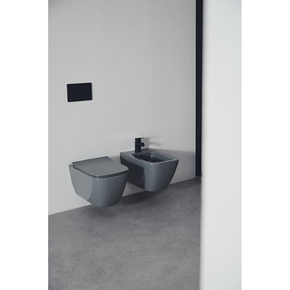 Vas wc suspendat rimless plus Ideal Standard i.life B gri lucios cu capac soft close inclus [7]