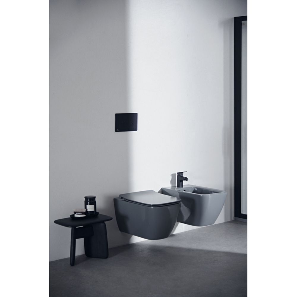 Vas wc suspendat rimless plus Ideal Standard i.life B gri lucios cu capac soft close inclus [6]