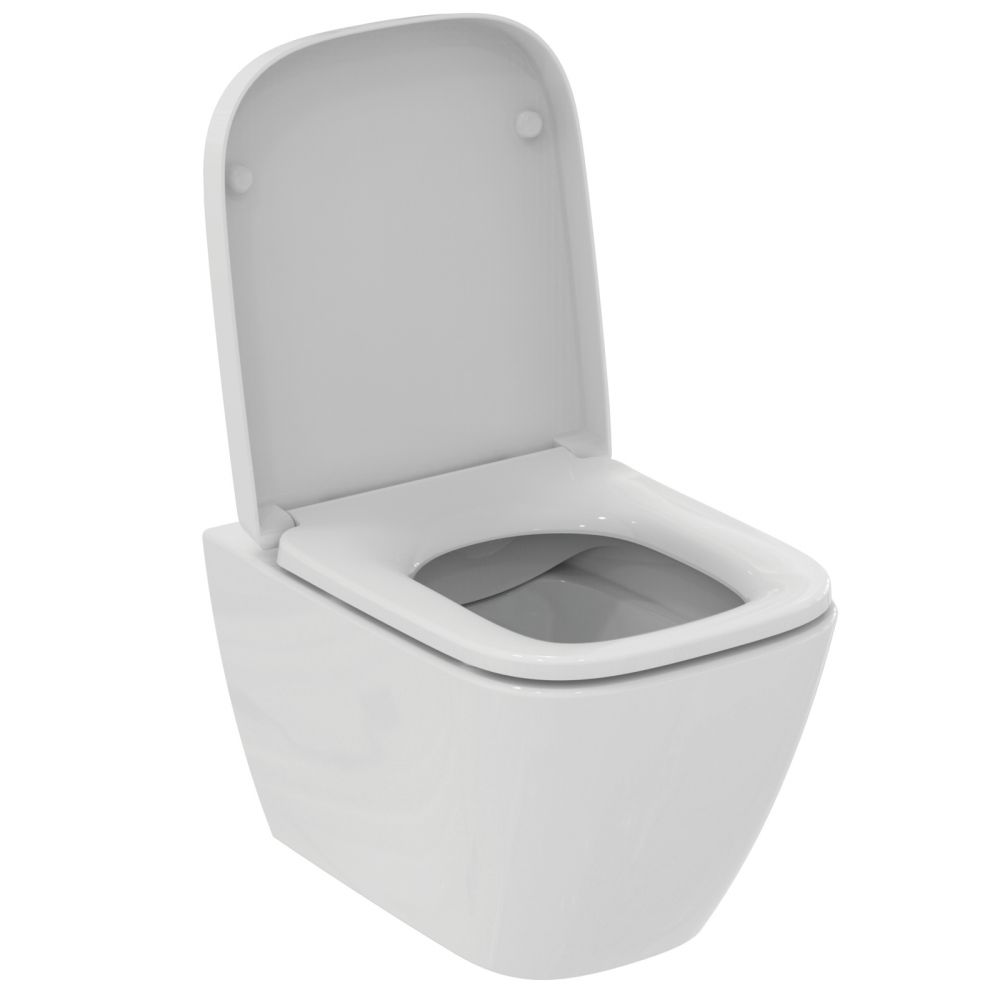 Vas wc suspendat rimless plus Ideal Standard i.life S alb lucios cu capac soft close inclus [3]