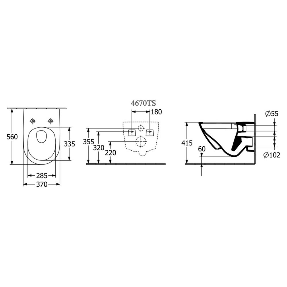 Set Vas Wc suspendat rimless cu capac capac soft close si quick release si bideu, Villeroy & Boch Subway 3.0 [4]