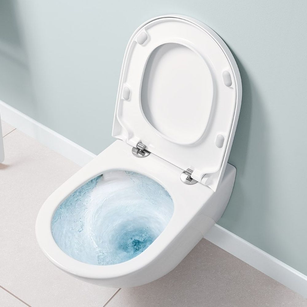 Vas Wc suspendat rimless, Subway 3.0, cu Twist Flush, alb, cu capac soft close si quick release, Villeroy & Boch [2]