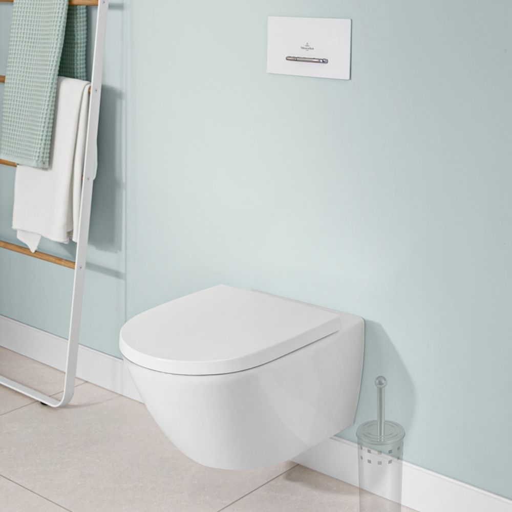 Vas Wc suspendat rimless, Subway 3.0, cu Twist Flush, alb, cu capac soft close si quick release, Villeroy & Boch [3]