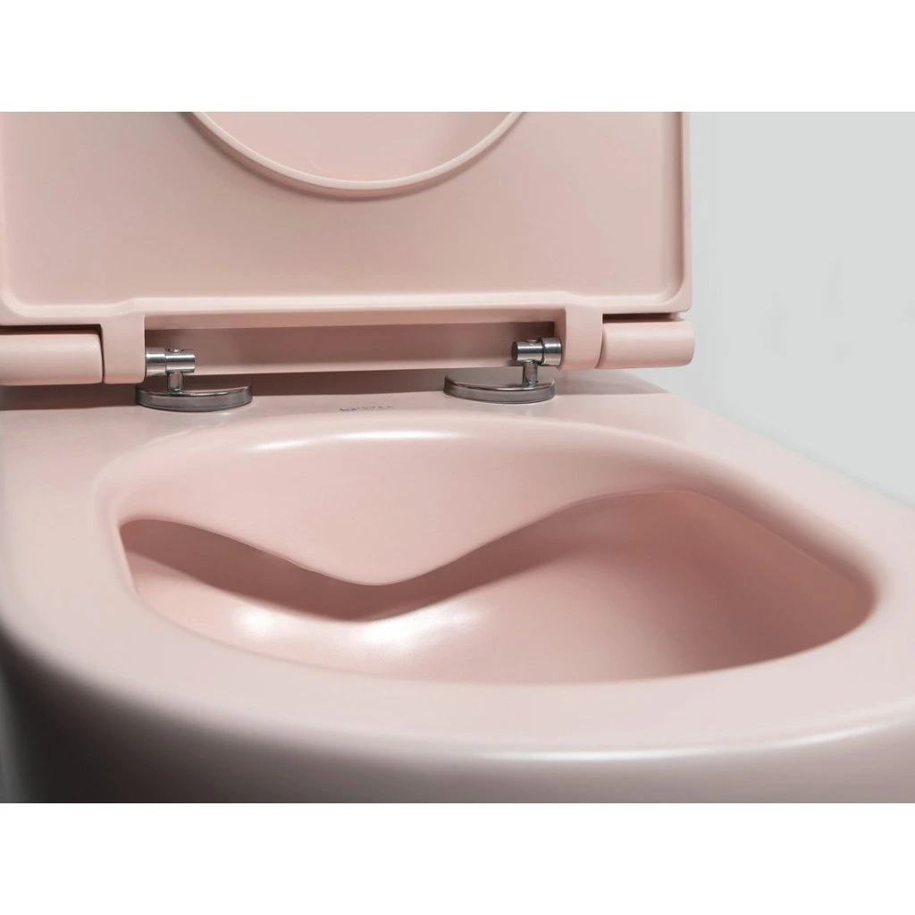 Vas wc suspendat roz rimless oval, Sapho Infinity [5]
