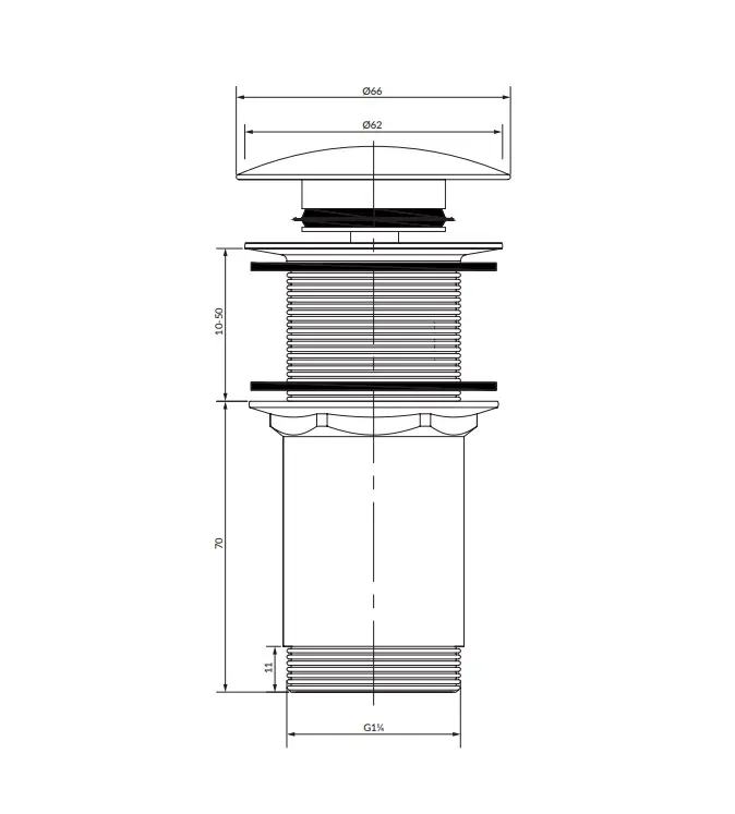 Ventil de scurgere pentru lavoar, cu clickclack, auriu, Omnires [2]