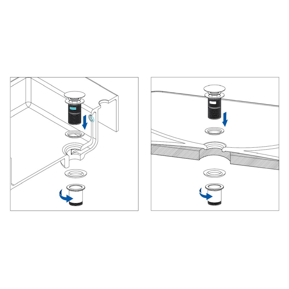 Ventil lavoar baie sau bideu click-clack culoare alb Deante [3]