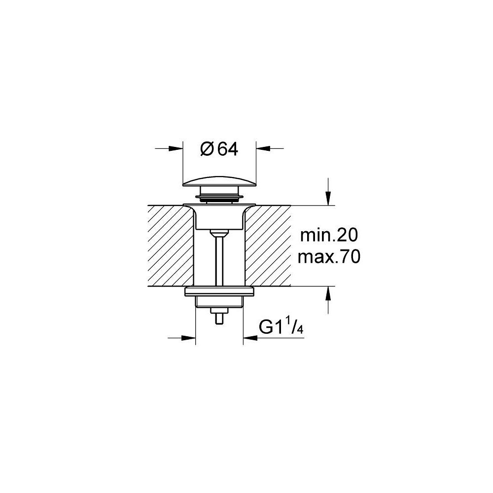 Ventil lavoar push-open Grohe auriu periat Cool Sunrise [3]