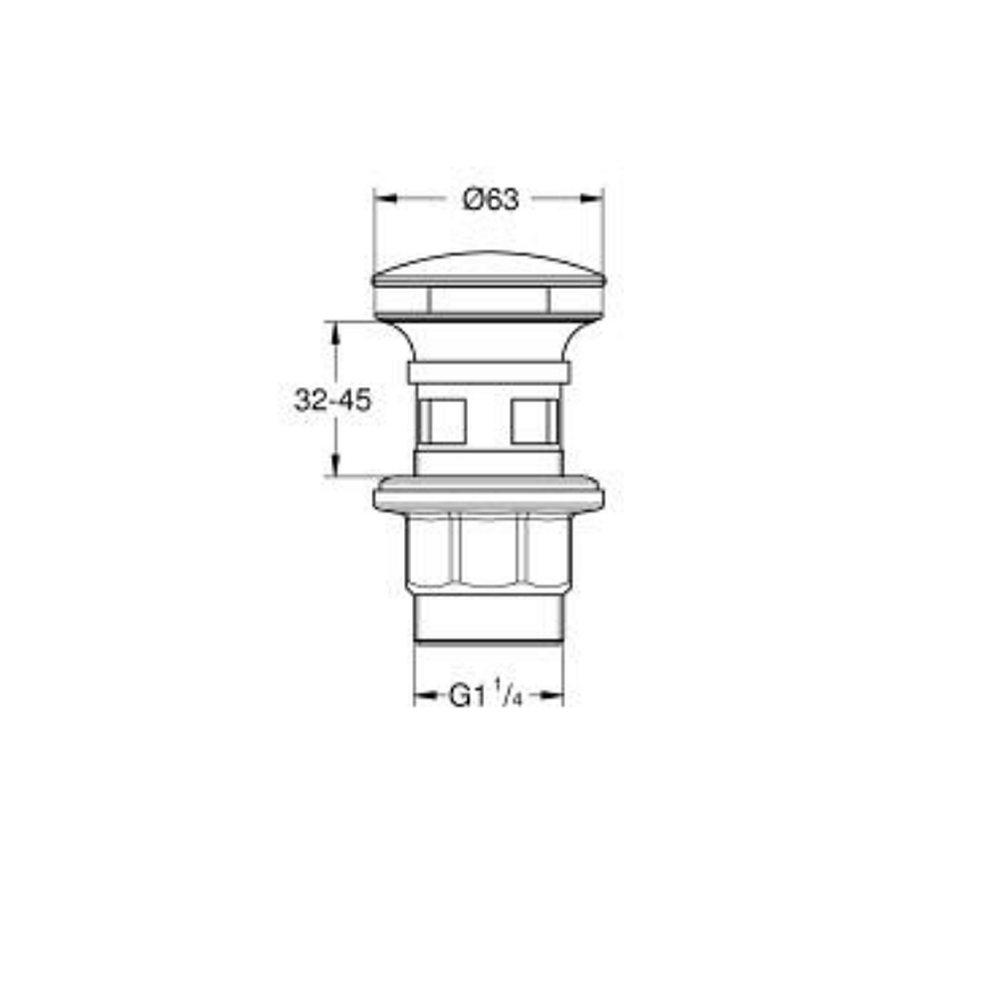 Ventil lavoar push-open Grohe crom lucios [3]