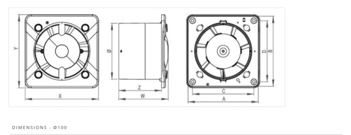 Ventilator de baie 100mm Awenta Turbo [2]