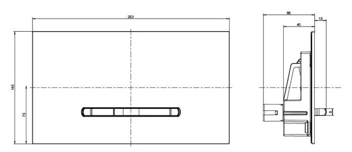 Clapeta de actionare dubla Villeroy&Boch ViConnect 300S alb [2]