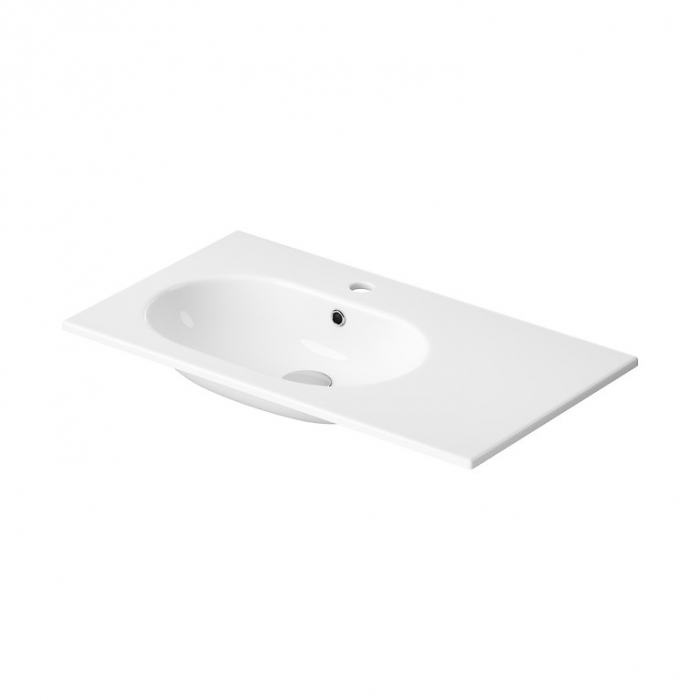 Lavoar incastrat alb 80 cm, dreptunghiular, cu picurator pe partea dreapta, Cersanit Zen [2]