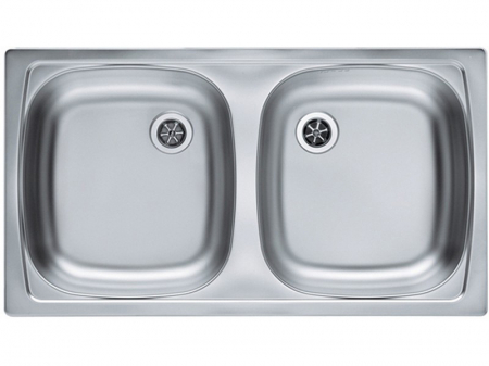 Chiuvete bucatarie inox - Chiuveta bucatarie inox leinen cu doua cuve Alveus Basic 160