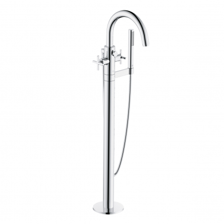 Baterii cada freestanding - Baterie cada freestanding Kludi Nova Fonte, manere cruce, crom lucios