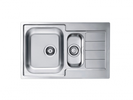 Chiuvete bucatarie inox - Chiuveta bucatarie inox satin cu doua cuve si picurator Alveus Line 70