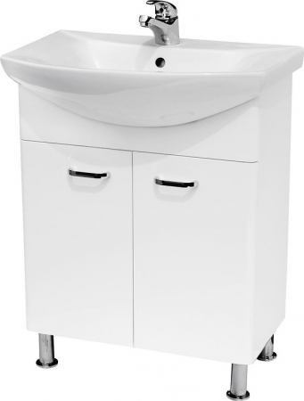 Mobilier pentru lavoar - Set dulap baie Cersanit Alpina cu lavoar Omega 65, alb inclus