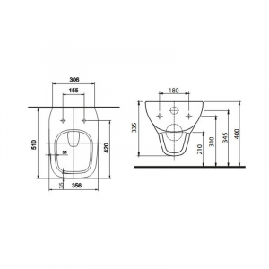 Vas Wc suspendat rimless cu evacuare orizontala Kolo, Style [3]