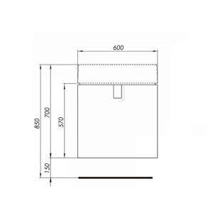 Mobilier lavoar baie alb, 600x460x570 mm, Kolo, Twins [3]