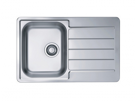 Chiuvete bucatarie inox - Chiuveta bucatarie inox satin cu picurator, reversibila, Alveus Line 80