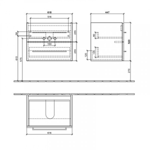 Mobilier lavoar baie alb cu 2 sertare Villeroy & Boch, Avento [4]