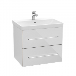 Mobilier pentru lavoar - Mobilier lavoar baie alb cu 2 sertare Villeroy & Boch, Avento
