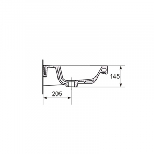 Lavoar baie suspendat alb lucios 60 cm Cersanit Easy [4]