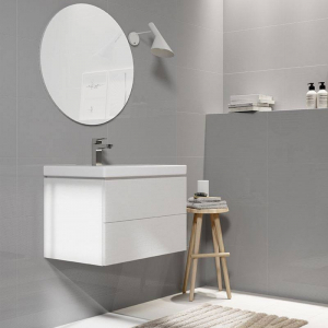 Lavoar baie suspendat alb 60 cm, dreptunghiular, Cersanit City [3]