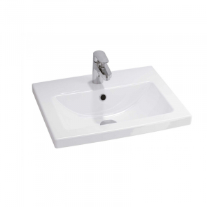 Chiuvete baie - Lavoar baie suspendat alb lucios 50 cm, dreptunghiular, Cersanit Como