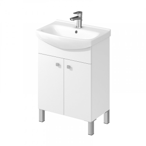 Seturi mobilier cu lavoar - Set mobilier baie cu lavoar si dulap cu 2 usi, 60.5 x 41.5, Cersanit, Sati