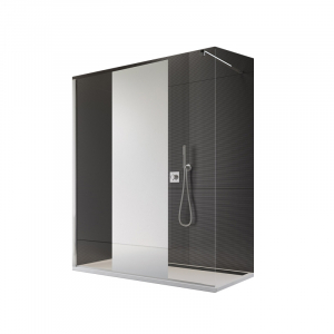 Baie - Paravan dus sticla 100x200 cm, cu cadru metalic Sanswiss Pur