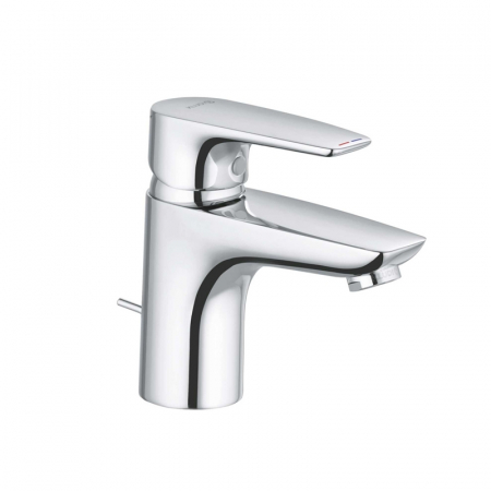Baterii baie - Baterie lavoar cu ventil metalic, culoare crom, Kludi, Pure & Solid, H = 7.5 cm