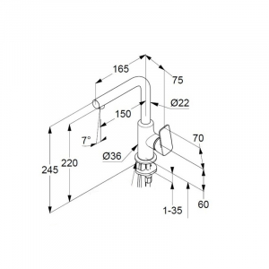 Baterie lavoar crom lucios, ventil inclus, Kludi Pure & Style [2]