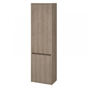Dulapuri de baie suspendate - Dulap baie suspendat Cersanit Crea, 2 usi, 140 cm, stejar