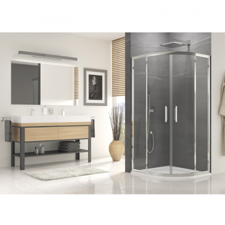 Cabina dus semirotunda crom 90x90 cm, Sanswiss, Ocelia [1]