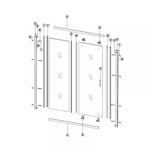 Usa culisanta dus sticla securizata formata din 2 elemente, 140x190 cm, Sanswiss Ocelia [6]