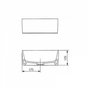 Lavoar pe blat alb lucios 35 cm, patrat, Cersanit Crea [4]