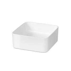 Lavoar pe blat alb lucios 35 cm, patrat, Cersanit Crea