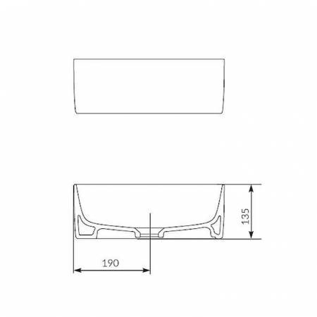 Lavoar pe blat alb 38 cm, rotund, Cersanit Crea [5]