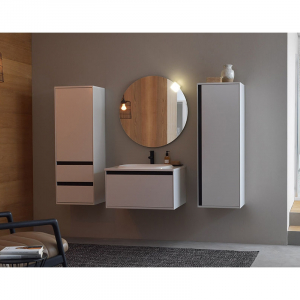 Set dulap baie cu lavoar inclus Kolpasan Pandora, 110 cm, alb [1]