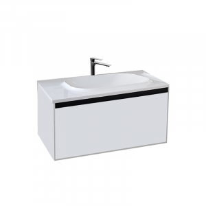 Mobilier baie - Set dulap baie cu lavoar inclus Kolpasan Pandora, 110 cm, alb