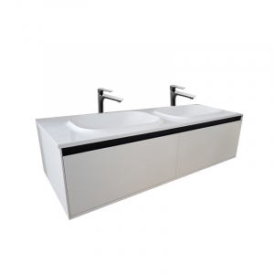 Mobilier baie - Set dulap baie cu lavoar inclus Kolpasan Pandora, 150 cm, alb