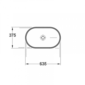 Lavoar pe blat alb lucios 64 cm, oval, Fluminia my Pleasure [8]