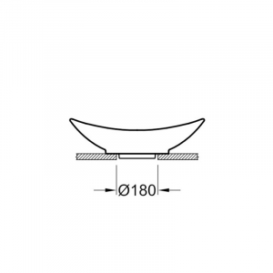 Lavoar pe blat alb lucios 64 cm, oval, Fluminia my Pleasure [10]