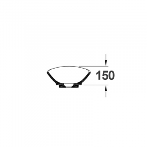 Lavoar pe blat alb lucios 64 cm, oval, Fluminia my Pleasure [9]