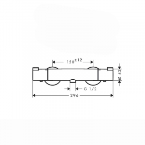 Baterie dus termostatata crom Hansgrohe, Ecostat 1001 CL [1]