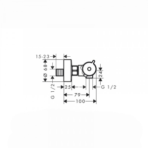Baterie dus termostatata crom Hansgrohe, Ecostat 1001 CL [2]