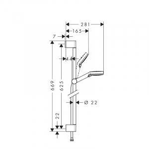 Set de dus culoare crom Hansgrohe, Crometta Vario Unica [5]