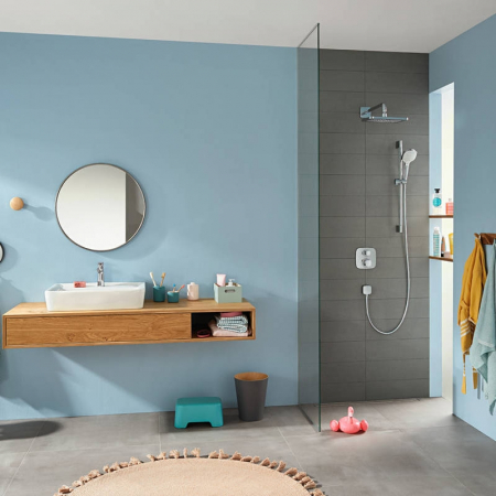 Baterie dus termostatata crom Hansgrohe, Ecostat E [1]
