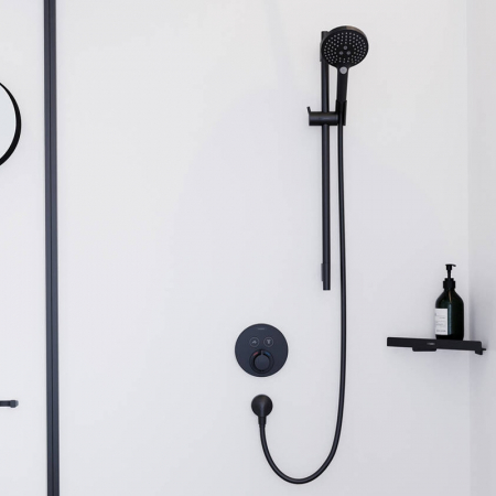 Baterie dus incastrata termostatata negru mat Hansgrohe, ShowerSelect S [1]