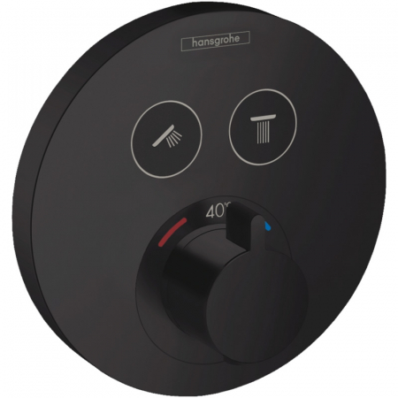 Baterii dus - Baterie dus incastrata termostatata negru mat Hansgrohe, ShowerSelect S