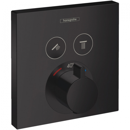 Baterii dus - Baterie dus incastrata termostatata negru mat Hansgrohe, ShowerSelect